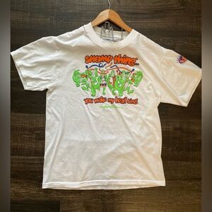 Vintage Swamp Thing You Make My Heart Sing T-Shirt Alligators Hanes Adult Med